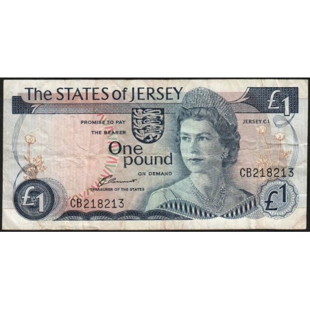 Jersey - Pick 11a - 1 pound - Série CB - 1976 - Etat : TB