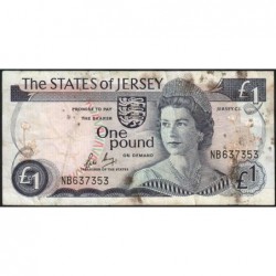Jersey - Pick 11b - 1 pound - 1985 - Série NB - Etat : B+