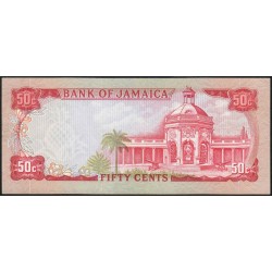 Jamaïque - Pick 53a - 50 cents - Série BA - 1969 - Etat : pr.NEUF