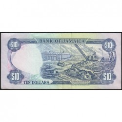 Jamaïque - Pick 71e - 10 dollars - Série JS - 01/03/1994- Etat : TTB