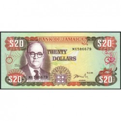 Jamaïque - Pick 72h - 20 dollars - Série MX - 15/02/1999 - Etat : NEUF