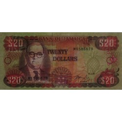 Jamaïque - Pick 72h - 20 dollars - Série MX - 15/02/1999 - Etat : NEUF