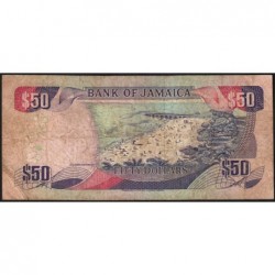 Jamaïque - Pick 73a - 50 dollars - Série AK - 01/08/1988 - Etat : B+