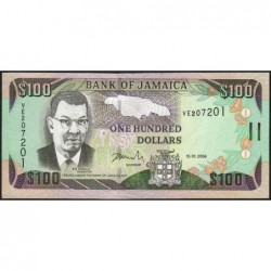 Jamaïque - Pick 80d - 100 dollars - Série VE - 15/01/2004 - Etat : pr.NEUF