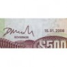 Jamaïque - Pick 85f - 500 dollars - Série QW - 15/01/2008 - Etat : pr.NEUF