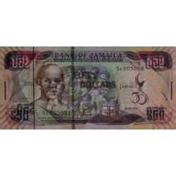Jamaïque - Pick 89 - 50 dollars - Série SL - 06/08/2012 - Commémoratif - Etat : NEUF
