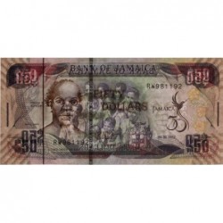 Jamaïque - Pick 89 - 50 dollars - Série RW - 06/08/2012 - Commémoratif - Etat : NEUF