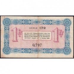 Annecy - Pirot 10-5 - 1 franc - Série 172 - 14/03/1916 - Etat : TB+