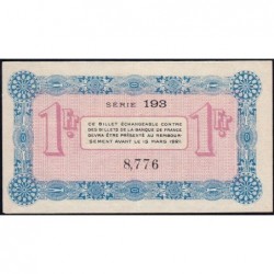 Annecy - Pirot 10-5 - 1 franc - Série 193 - 14/03/1916 - Etat : SUP