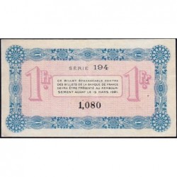 Annecy - Pirot 10-5 - 1 franc - Série 194 - 14/03/1916 - Etat : SUP