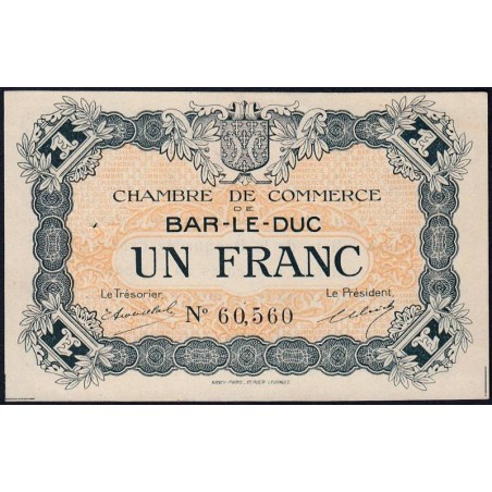 Bar-le-Duc - Pirot 19-3 - 1 franc - Sans date (1915) - Etat : SUP+