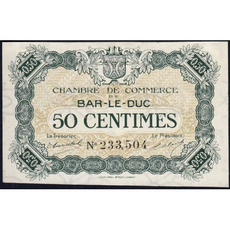 Bar-le-Duc - Pirot 19-7 - 50 centimes - Sans date (1917) - Etat : SPL