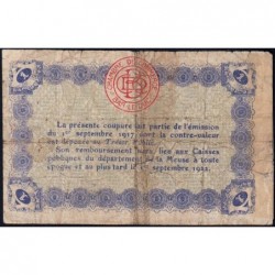 Bar-le-Duc - Pirot 19-11 - 1 franc - 01/09/1917 - Etat : B