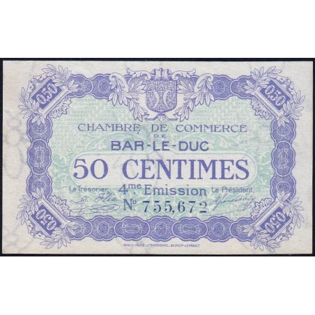 Bar-le-Duc - Pirot 19-13 - 50 centimes - 4me émission (1920) - Etat : NEUF