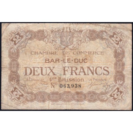 Bar-le-Duc - Pirot 19-17 - 2 francs - 4me émission (1920) - Etat : B+