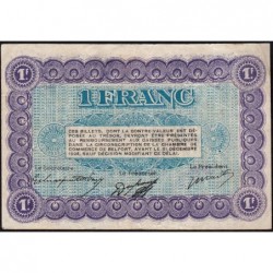Belfort - Pirot 23-60 - 1 franc - Série A - 12/10/1921 - Etat : TB+
