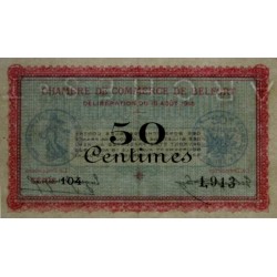 Belfort - Pirot 23-1 variété - 50 centimes - Série 104 - 18/08/1915 - Etat : SUP