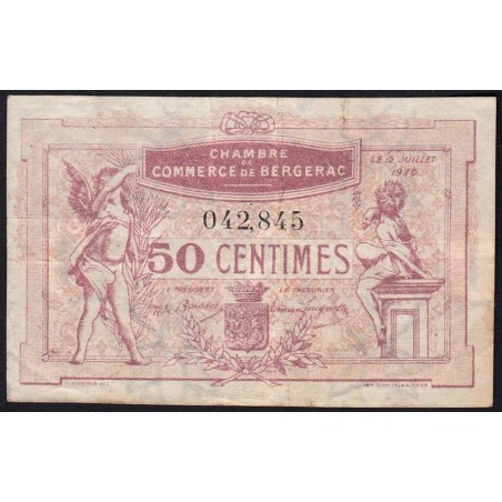 Bergerac - Pirot 24-35 - 50 centimes - 12/07/1920 - Etat : TB+