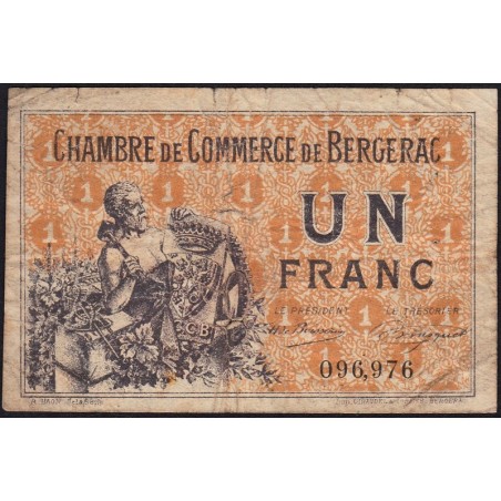 Bergerac - Pirot 24-40 - 1 franc - 10/09/1921 - Etat : B+