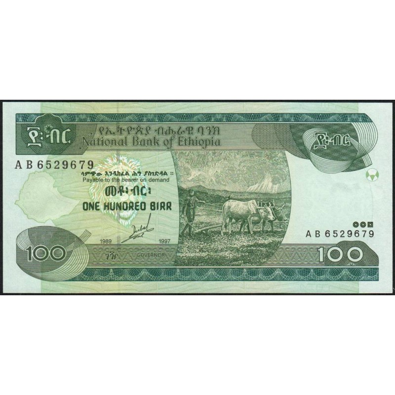 Ethiopie - Pick 50a - 100 birr - Série AB - 1997 - Etat : NEUF