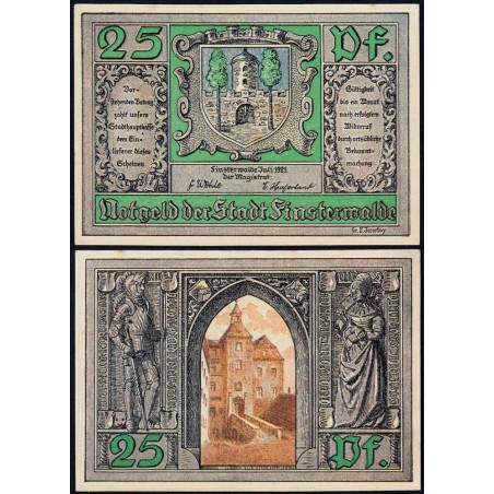 Allemagne - Notgeld - Finsterwalde - 25 pfennig - 06/1921 - Etat : SUP+