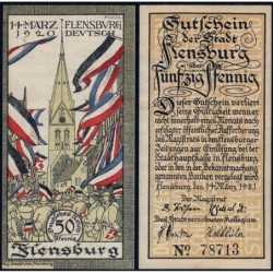 Allemagne - Notgeld - Flensburg - 50 pfennig - 14/03/1920 - Etat : SPL