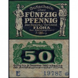 Allemagne - Notgeld - Flöha - 10 pfennig - Série E - Sans date (1920) - Etat : TTB