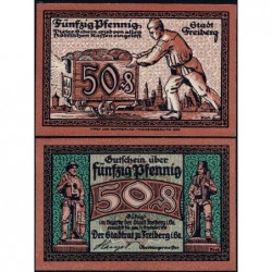 Allemagne - Notgeld - Freiberg - 50 pfennig - 1918 - Etat : NEUF