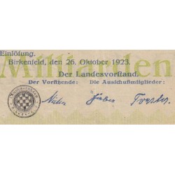 Birkenfeld - Oldenburg - Pick non réf. - 500 milliards mark - 26/10/1923 - Etat : TTB-