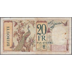 Djibouti - Pick 7b - 20 francs - Série B.20 - 1937 - Etat : TB