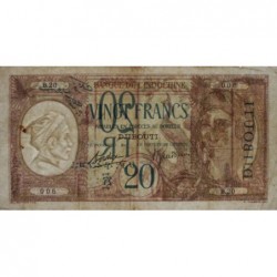 Djibouti - Pick 7b - 20 francs - Série B.20 - 1937 - Etat : TB