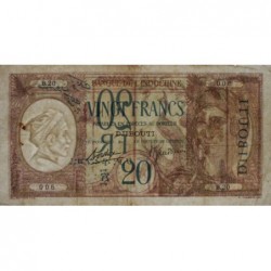 Djibouti - Pick 7b - 20 francs - Série B.20 - 1937 - Etat : TB
