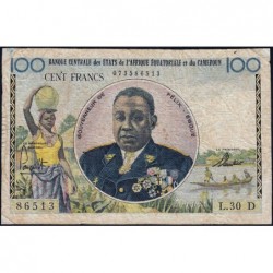 Gabon - Afrique Equatoriale - Pick 1d - 100 francs - 1961 - Etat : TB-
