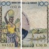 Gabon - Afrique Equatoriale - Pick 1d - 100 francs - Série L.30 - 1961 - Etat : TB-