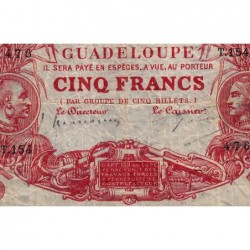 Guadeloupe - Pick 7p_1 - 5 francs - Série T.154 - 1934 - Etat : TB