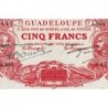 Guadeloupe - Pick 7r - 5 francs - Série C.344 - 1945 - Etat : SPL+