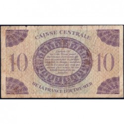 Guadeloupe - France Outre-Mer - Pick 27_4 - 10 francs - Série GE - 1944 - Etat : TB-