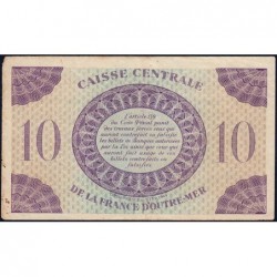 Guadeloupe - France Outre-Mer - Pick 27_6 - 10 francs - Série GG - 1944 - Etat : TTB