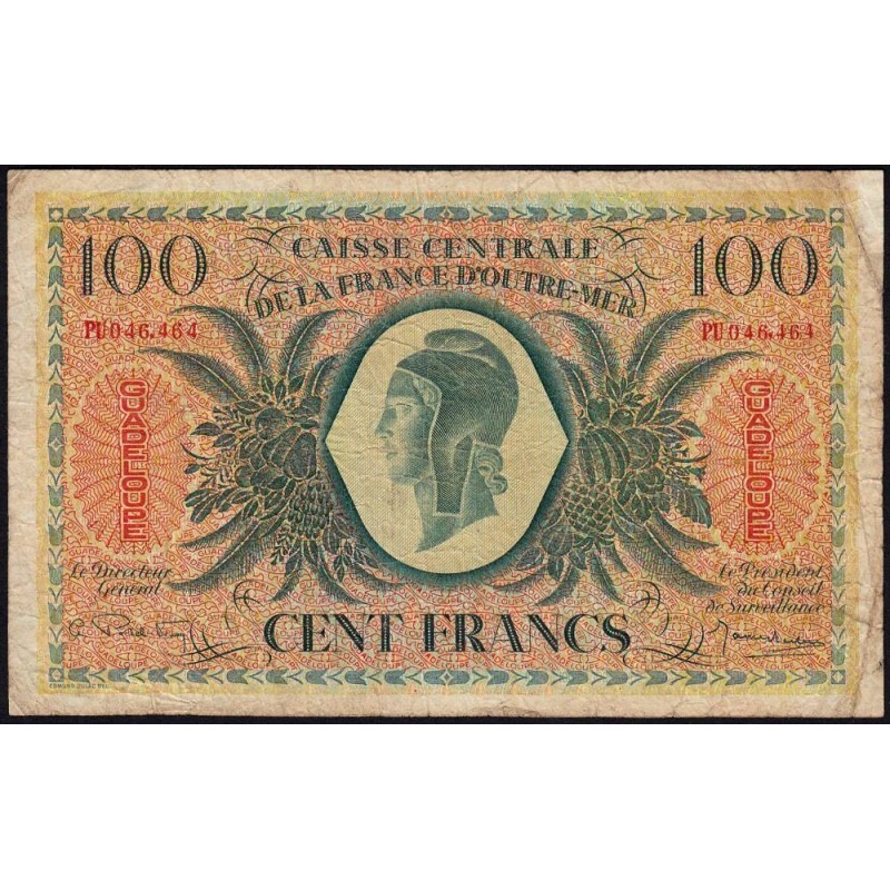 Guadeloupe - France Outre-Mer - Pick 29_4 - 100 francs - Série PU - 1944 - Etat : TB-
