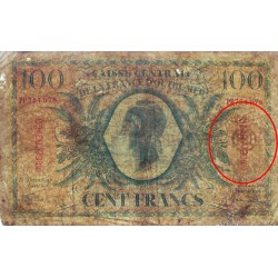 Guadeloupe - France Outre-Mer - Pick 29_1 - 100 francs - Série PP - 1944 - Etat : B+