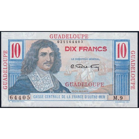 Guadeloupe - Pick 32 - 10 francs - Série M.9 - 1946 - Etat : NEUF