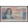 Guadeloupe - Pick 32 - 10 francs - Série X.9 - 1946 - Etat : TB