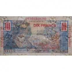 Guadeloupe - Pick 32 - 10 francs - Série X.9 - 1946 - Etat : TB