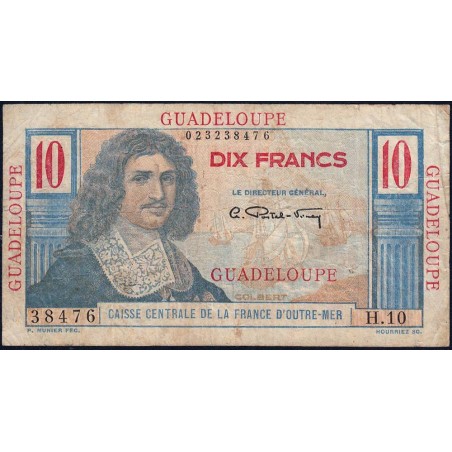 Guadeloupe - Pick 32 - 10 francs - Série H.10 - 1946 - Etat : TB