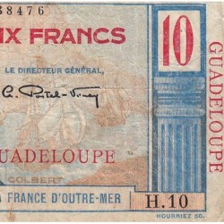 Guadeloupe - Pick 32 - 10 francs - Série H.10 - 1946 - Etat : TB