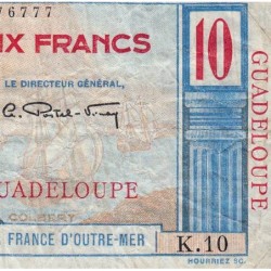 Guadeloupe - Pick 32 - 10 francs - Série K.10 - 1946 - Etat : TB