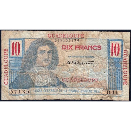 Guadeloupe - Pick 32 - 10 francs - Série B.11 - 1946 - Etat : AB