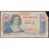 Guadeloupe - Pick 32 - 10 francs - Série K.11 - 1946 - Etat : AB