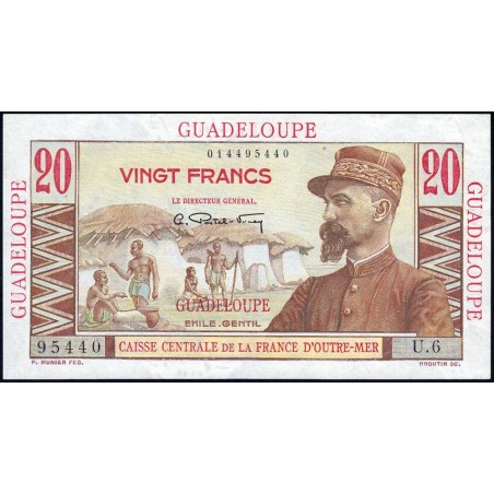 Guadeloupe - Pick 33 - 20 francs - Série U.6 - 1946 - Etat : pr.NEUF