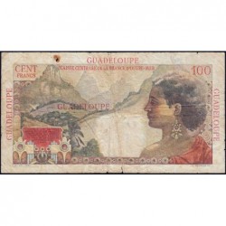 Guadeloupe - Pick 35 - 100 francs - Série B.6 - 1946 - Etat : B+ à TB-